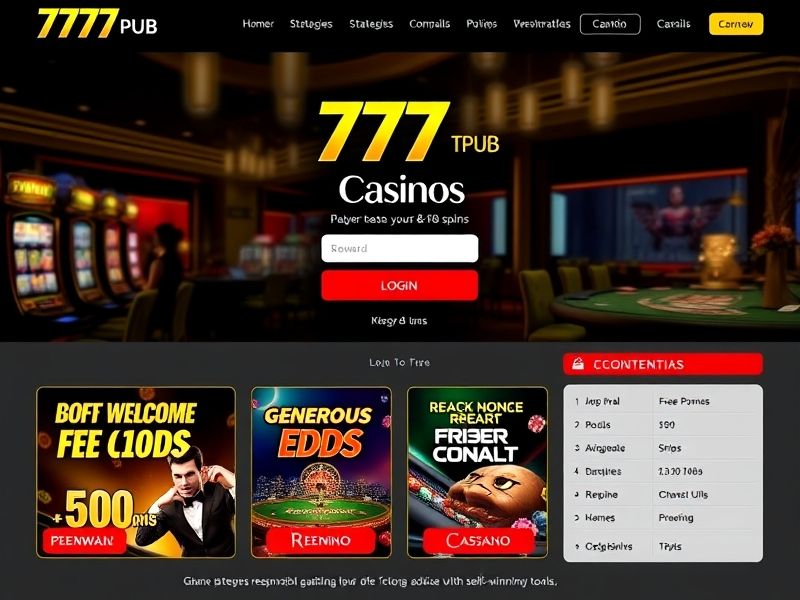 Welcome to 777pub.com Login Password: Your gateway to thrilling online casino games. Discover how to access the platform securely and enjoy popular gambling titles like slots, blackjack, and roulette.
